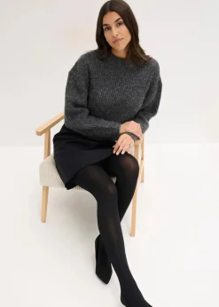 bonprix Wäsche·Socken & Strumpfhosen|Socken & Strumpfhosen^Formende ultra-blickdichte Strumpfhose mit Belly-Control und Komfortbündchen, 80 DEN schwarz
