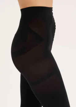 bonprix Wäsche·Socken & Strumpfhosen|Bekleidung·Kleider^Formende ultra-blickdichte Leggings mit Push Up, Belly Control und Komfortbündchen 80 DEN schwarz