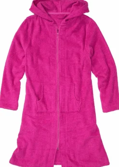bonprix Nachhaltigere Materialien|Bademäntel^Frottee Bademantel aus Bio-Baumwolle mit Reißverschluss fuchsia