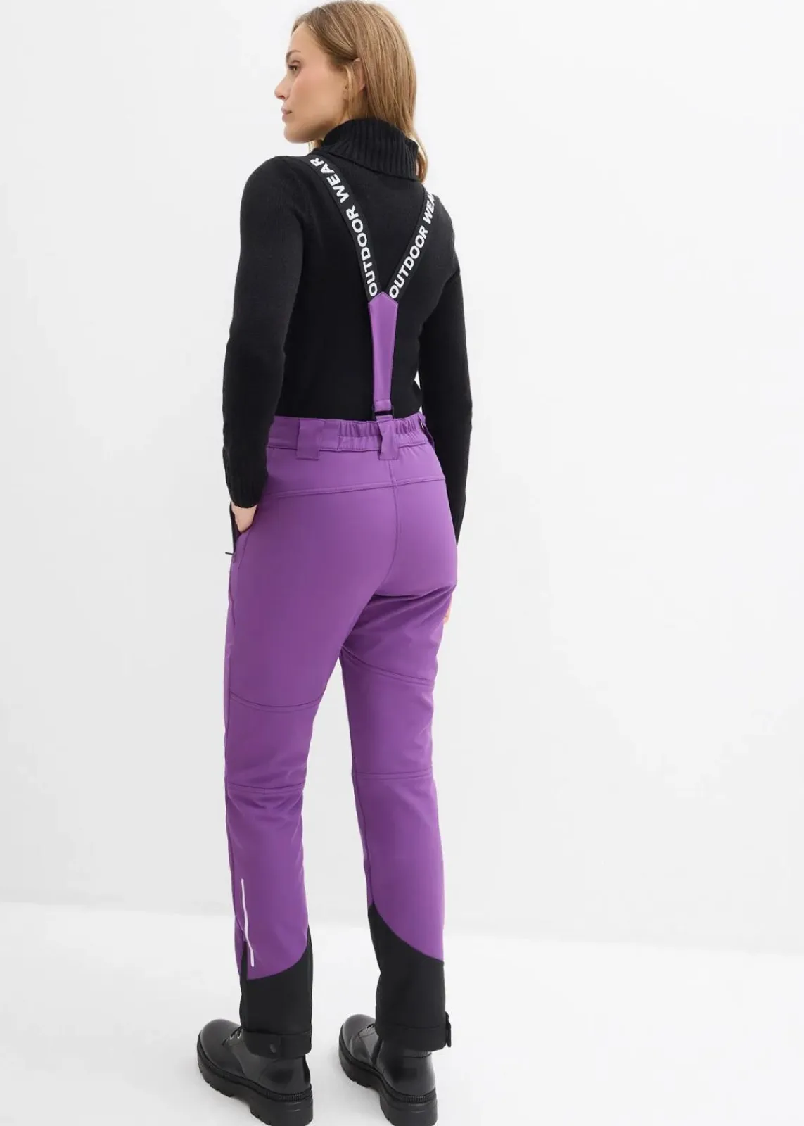 bonprix Nachhaltigere Materialien^Funktionshose aus Softshell mit Stretch, wasserabweisend tiefviolett