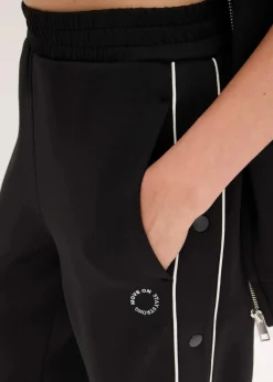 bonprix Bekleidung·Sweat|Bekleidung·Kleider^Funktions-Jogginghose mit Knöpfen, schnelltrocknend schwarz