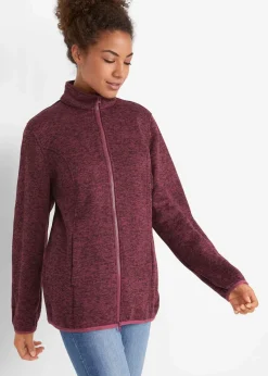 bonprix Bekleidung·Hosen|Jacken & Mäntel^Funktions-Outdoor-3 in 1 Jacke mit Strickfleece-Innenjacke schwarz/rhododendronrot
