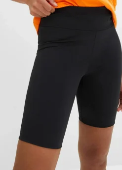 bonprix Wäsche·Radler & Oberschenkelschutz|Bekleidung·Sweat^Funktionsradler mit Ocean Bound Plastic, Bermuda-Länge schwarz