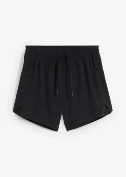 bonprix Sportbekleidung|Hosen^Funktions-Shorts mit Handytasche schwarz
