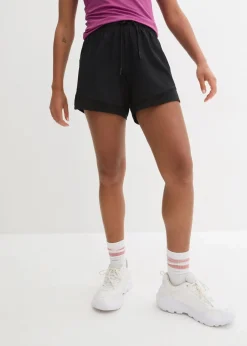 bonprix Sportbekleidung|Hosen^Funktions-Shorts mit Handytasche schwarz