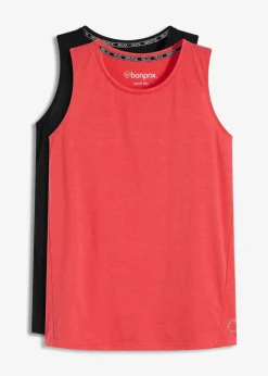 bonprix Bekleidung·Sweat|Sportbekleidung^Funktionstop (2er Pack), schnelltrocknend schwarz + paradiespink