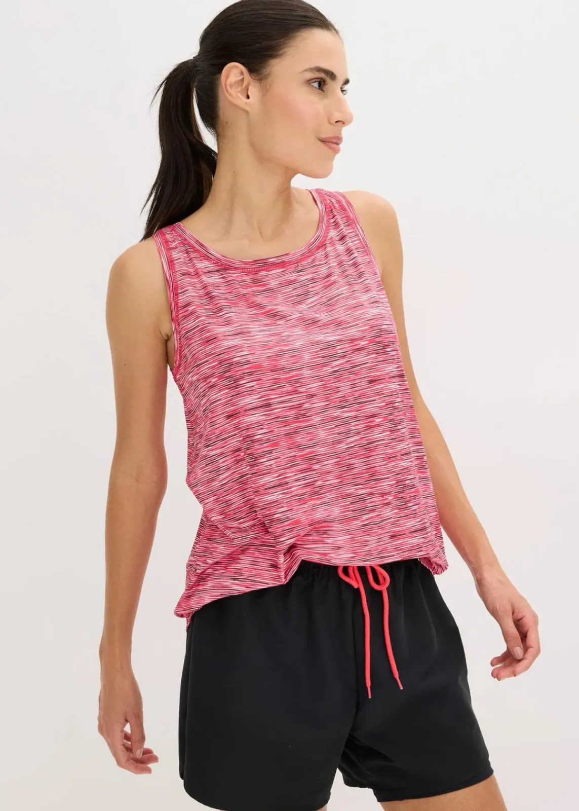 bonprix Bekleidung·Sweat|Sportbekleidung^Funktions-Top mit Racerback, schnelltrocknend paradiespink/schwarz