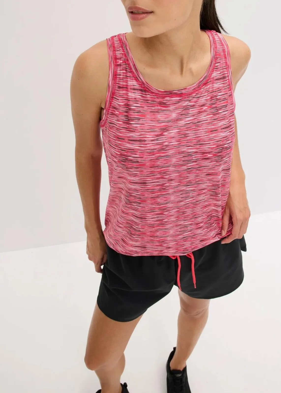 bonprix Bekleidung·Sweat|Sportbekleidung^Funktions-Top mit Racerback, schnelltrocknend paradiespink/schwarz