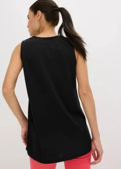 bonprix Shirts & Tops|Sportbekleidung^Funktions-Top, schnelltrocknend schwarz bedruckt