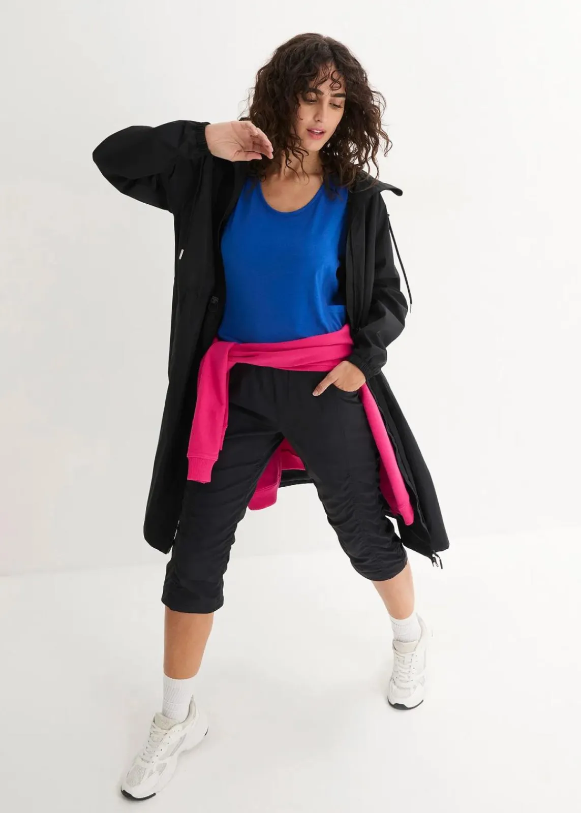 bonprix Outdoorbekleidung|Sportbekleidung^Funktions-Trekkinghose, Capri-Länge schwarz