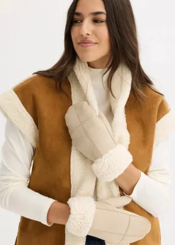 bonprix Handschuhe & Stulpen^Fäustlinge beige