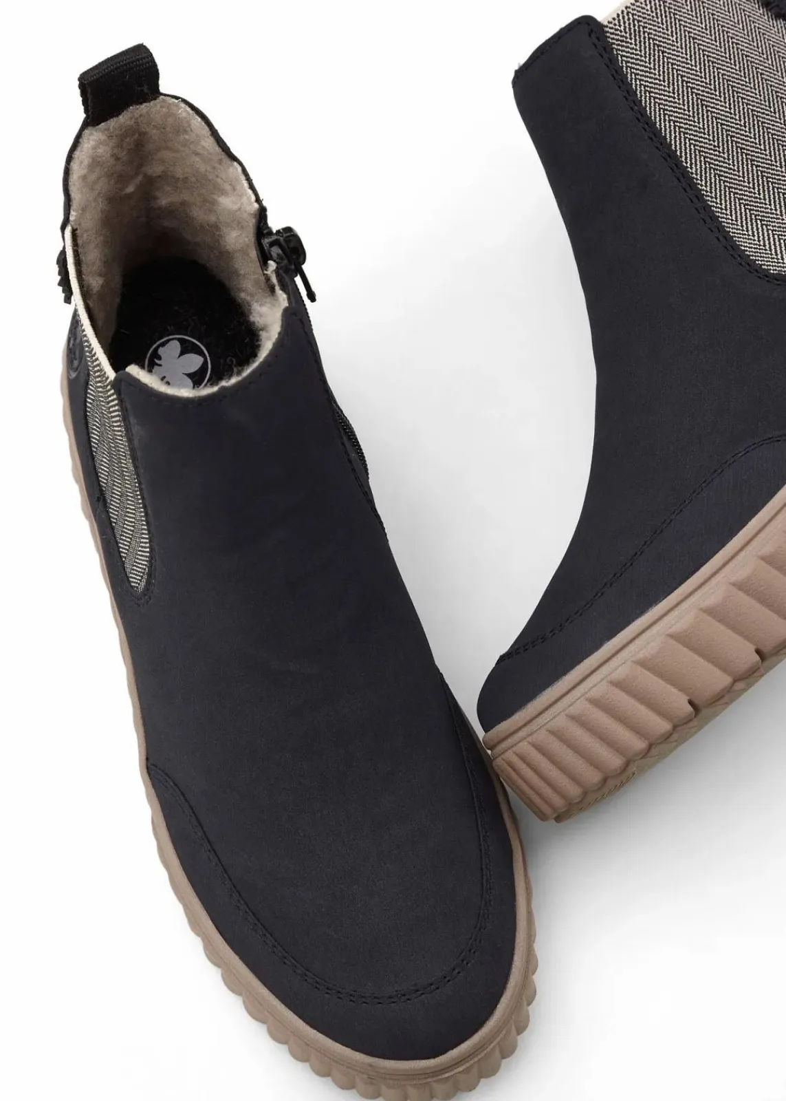 Rieker Schuhe & Accessoires In Spezialgrößen·Schuhe In Übergröße|Schuhe & Accessoires In Spezialgrößen·Elastischer Schaft^Gefütterte Komfort-Boots dunkelblau
