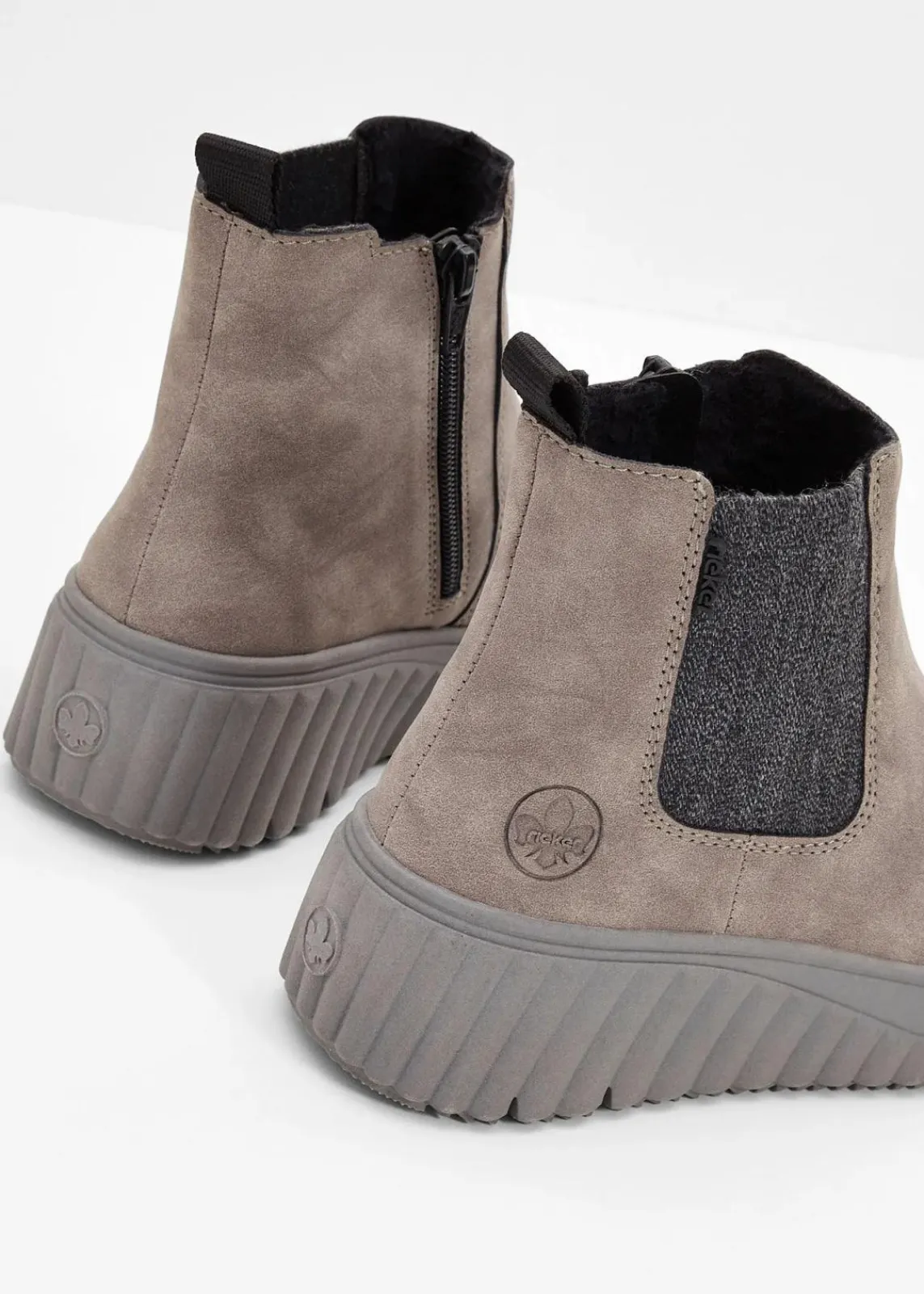 Rieker High Heels|Komfortschuhe^Gefütterte Komfort-Boots grau