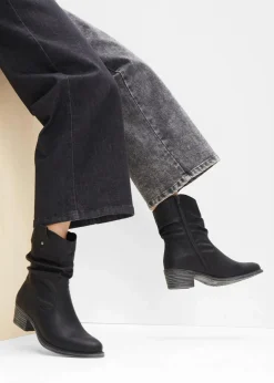 Rieker High Heels|Gefütterte Winterschuhe^Gefütterte Komfort-Cowboy-Boots schwarz