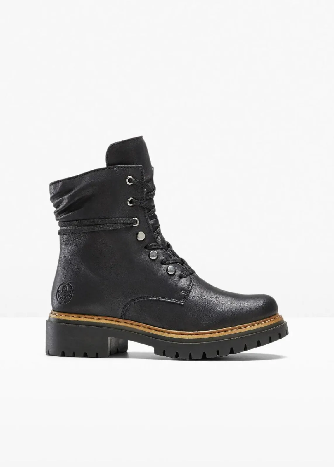 Rieker High Heels|Komfortschuhe^Gefütterte Komfort-Schnürboots schwarz