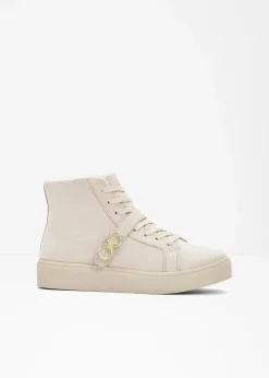 bonprix Boots|Gefütterte Winterschuhe^Gefütterte Schnürboots beige