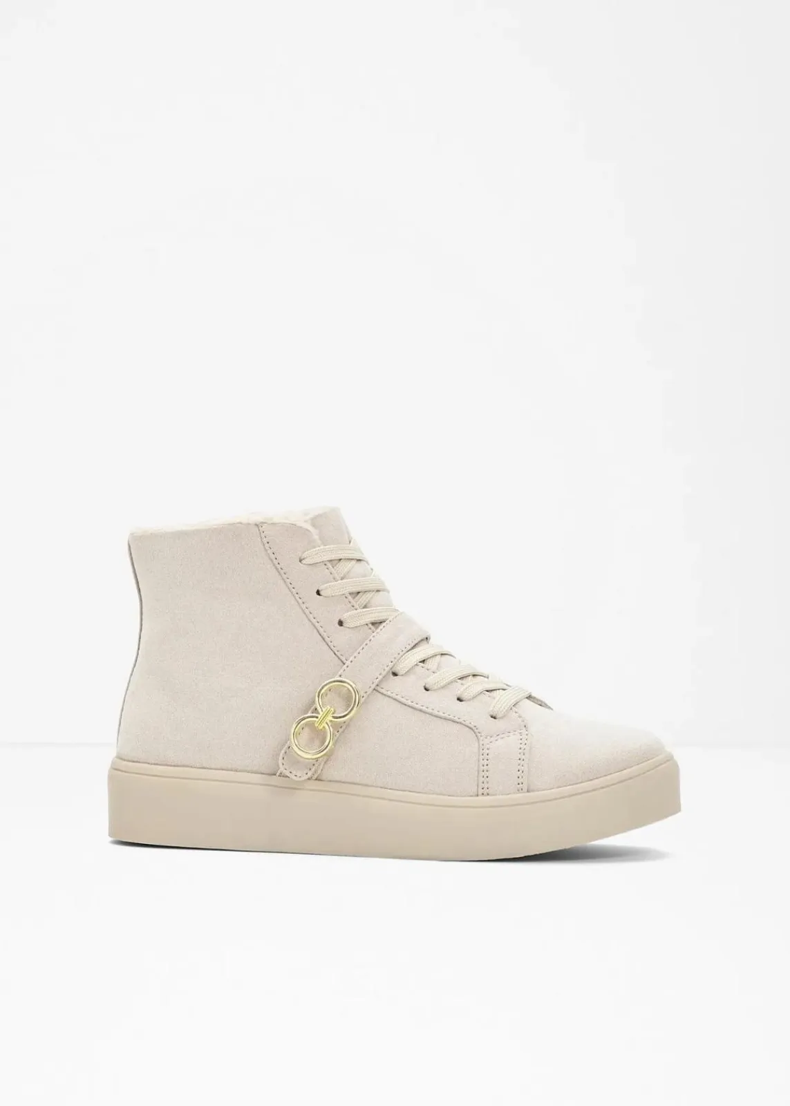 bonprix Boots|Gefütterte Winterschuhe^Gefütterte Schnürboots beige
