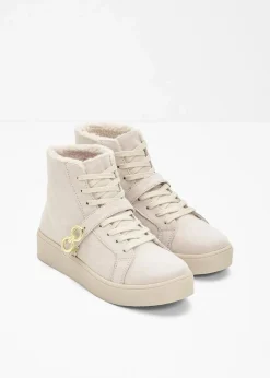 bonprix Boots|Gefütterte Winterschuhe^Gefütterte Schnürboots beige