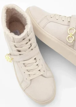 bonprix Boots|Gefütterte Winterschuhe^Gefütterte Schnürboots beige