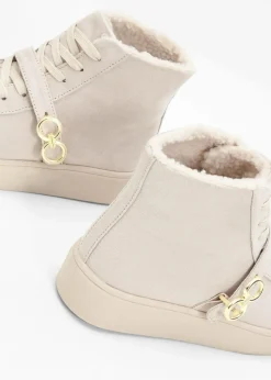 bonprix Boots|Gefütterte Winterschuhe^Gefütterte Schnürboots beige