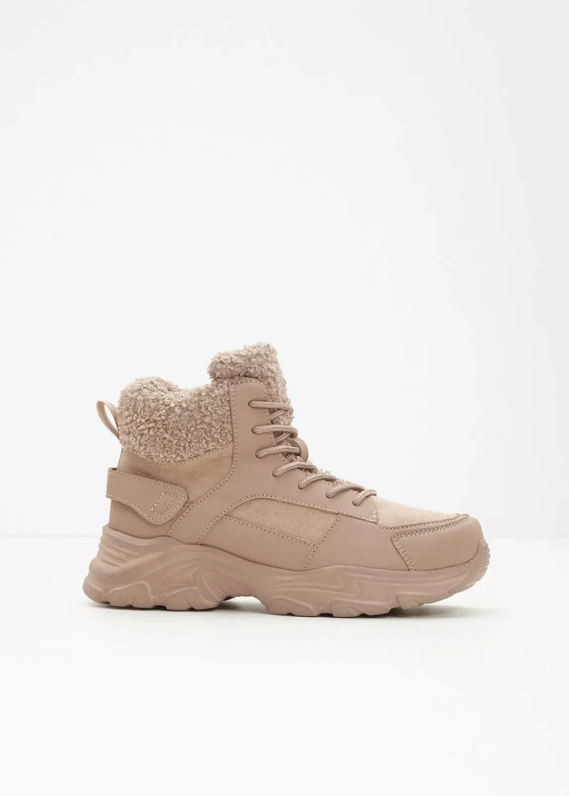 bonprix Gefütterte Winterschuhe|Boots^Gefütterte Schnürboots latte macchiato