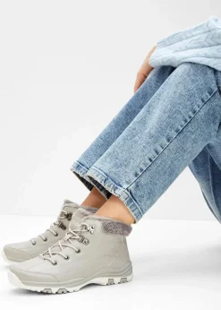 bonprix Boots|Gefütterte Winterschuhe^Gefütterte Schnürboots grau