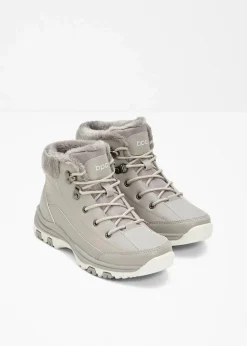 bonprix Boots|Gefütterte Winterschuhe^Gefütterte Schnürboots grau