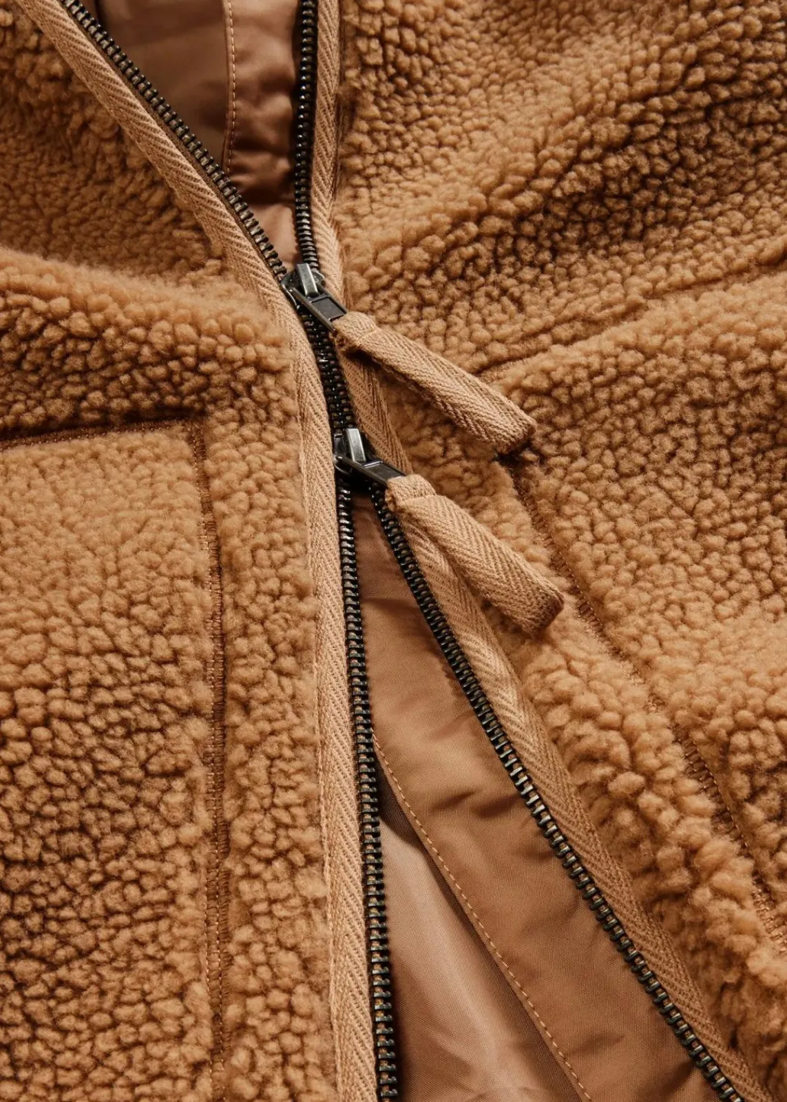 bonprix Nachhaltigere Materialien|Jacken & Mäntel^Gefütterte Teddy-Fleece Jacke camel