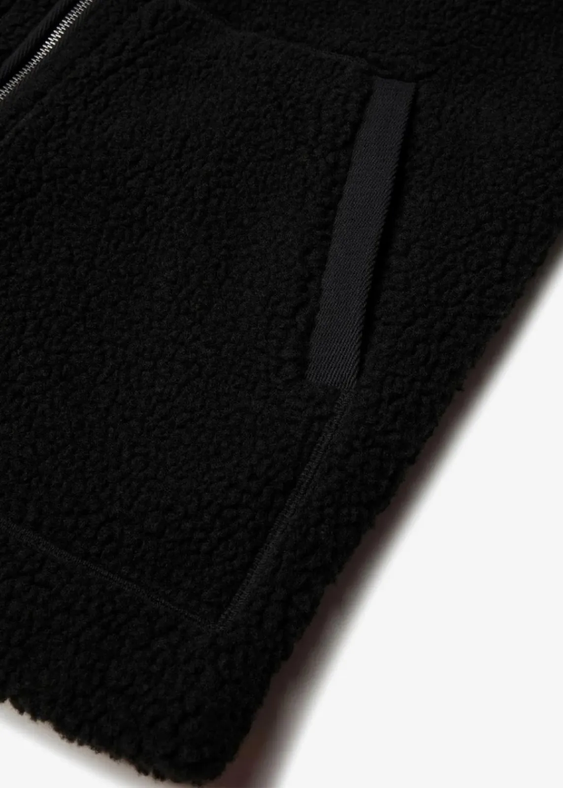 bonprix Nachhaltigere Materialien|Jacken & Mäntel^Gefütterte Teddy-Fleece Jacke schwarz