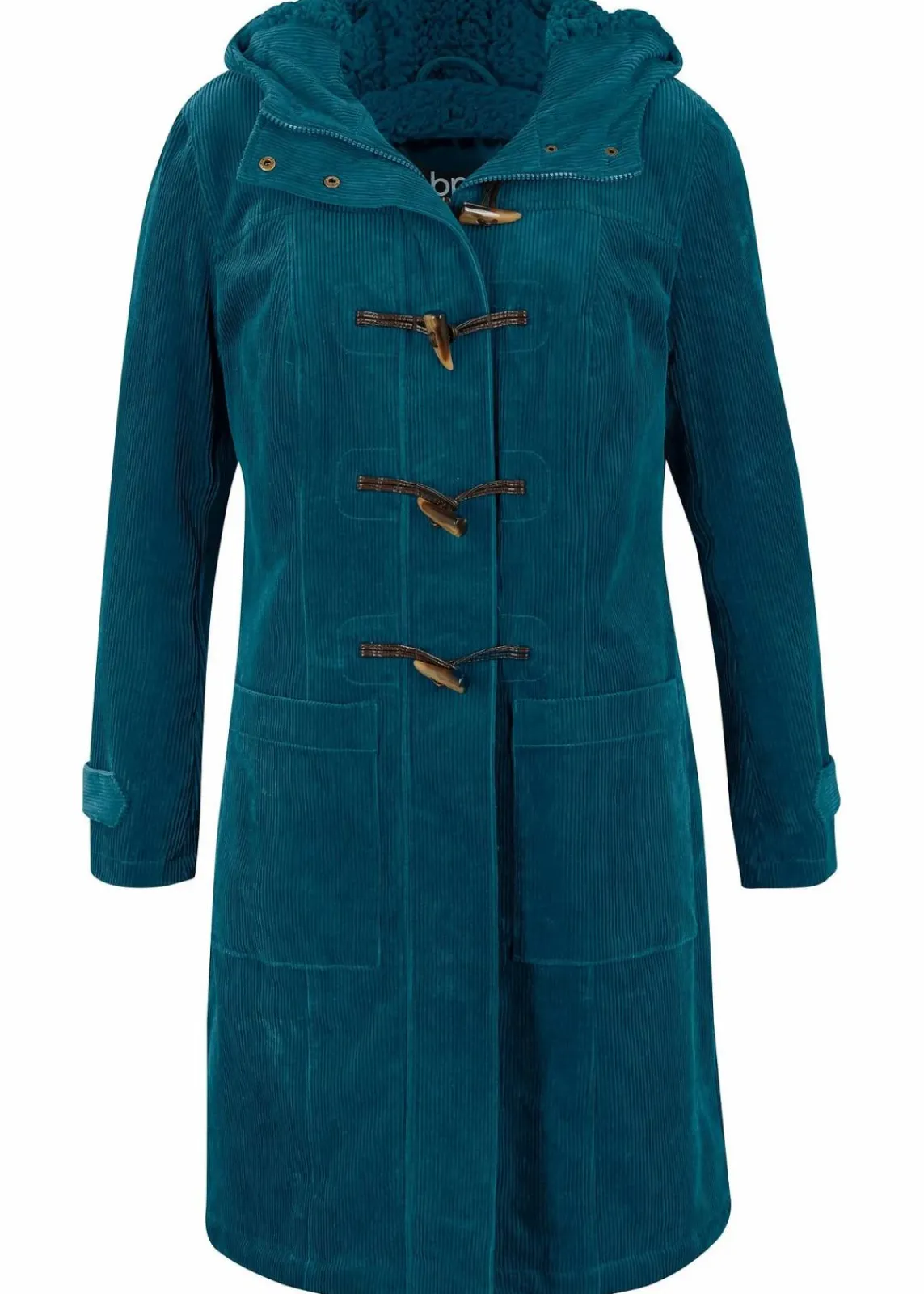 bonprix Bekleidung·Hosen^Gefütterter Cord-Dufflecoat blaupetrol