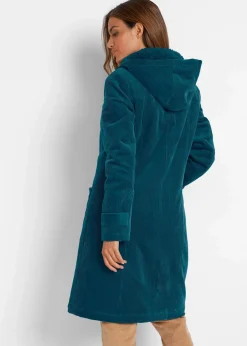 bonprix Bekleidung·Hosen^Gefütterter Cord-Dufflecoat blaupetrol