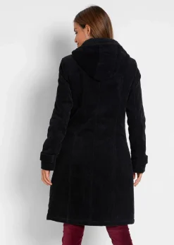 bonprix Bekleidung·Hosen^Gefütterter Cord-Dufflecoat schwarz