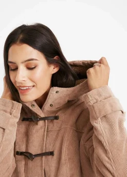 bonprix Bekleidung·Hosen^Gefütterter Cord-Dufflecoat camel