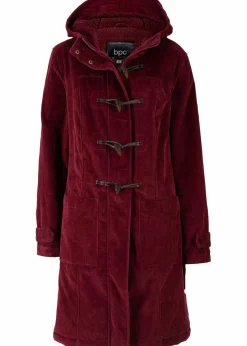 bonprix Bekleidung·Hosen^Gefütterter Cord-Dufflecoat ahornrot