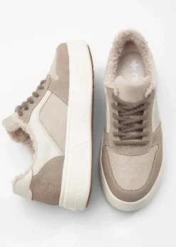 Rieker High Heels|Komfortschuhe^Gefütterter Komfort-Plateau-Sneaker beige