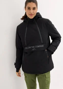 bonprix Bekleidung·Jumpsuits|Bekleidung·Sweat^Gefütterter Windbreaker schwarz