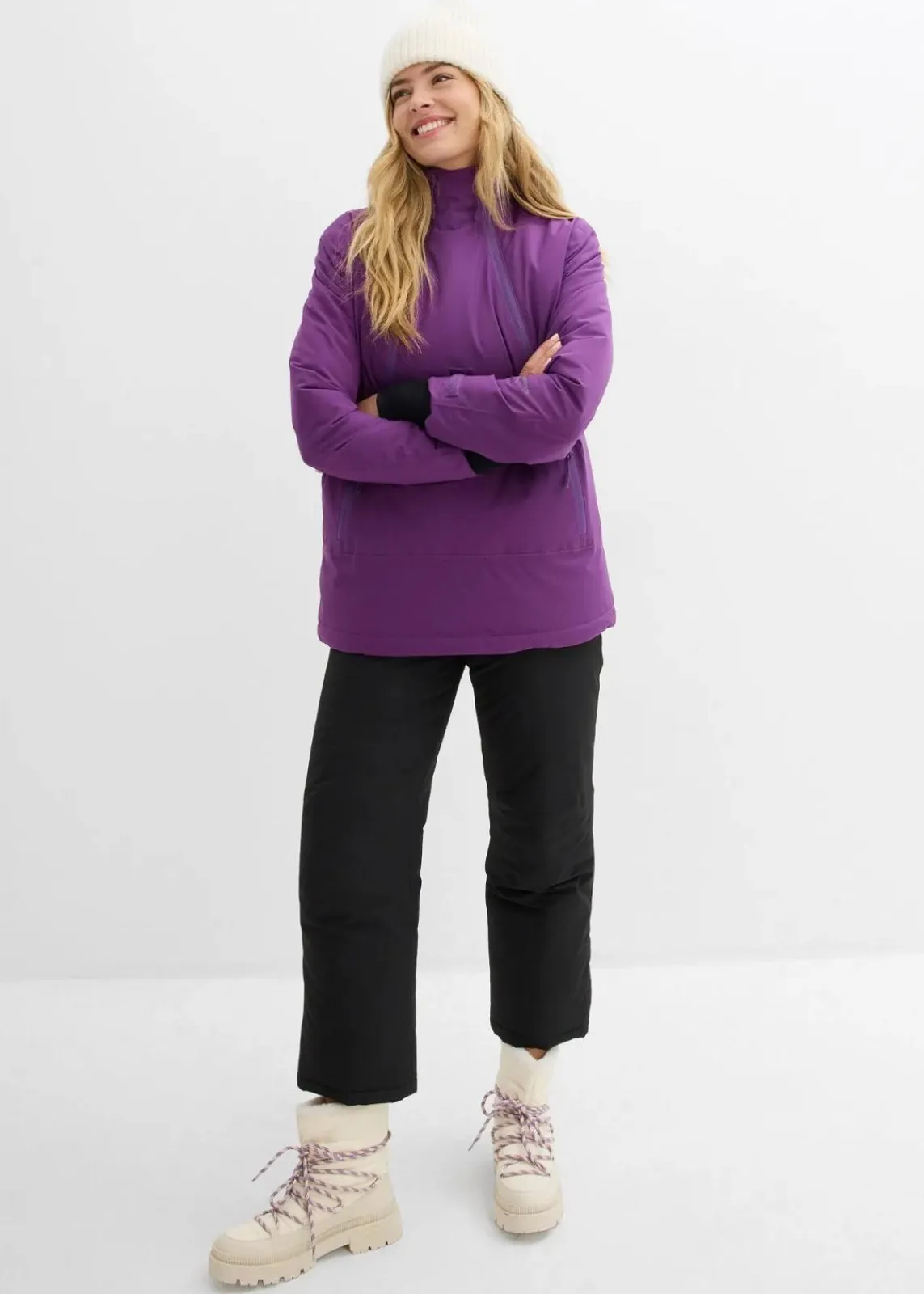 bonprix Jacken & Mäntel|Sportbekleidung^Gefütterter Windbreaker tiefviolett