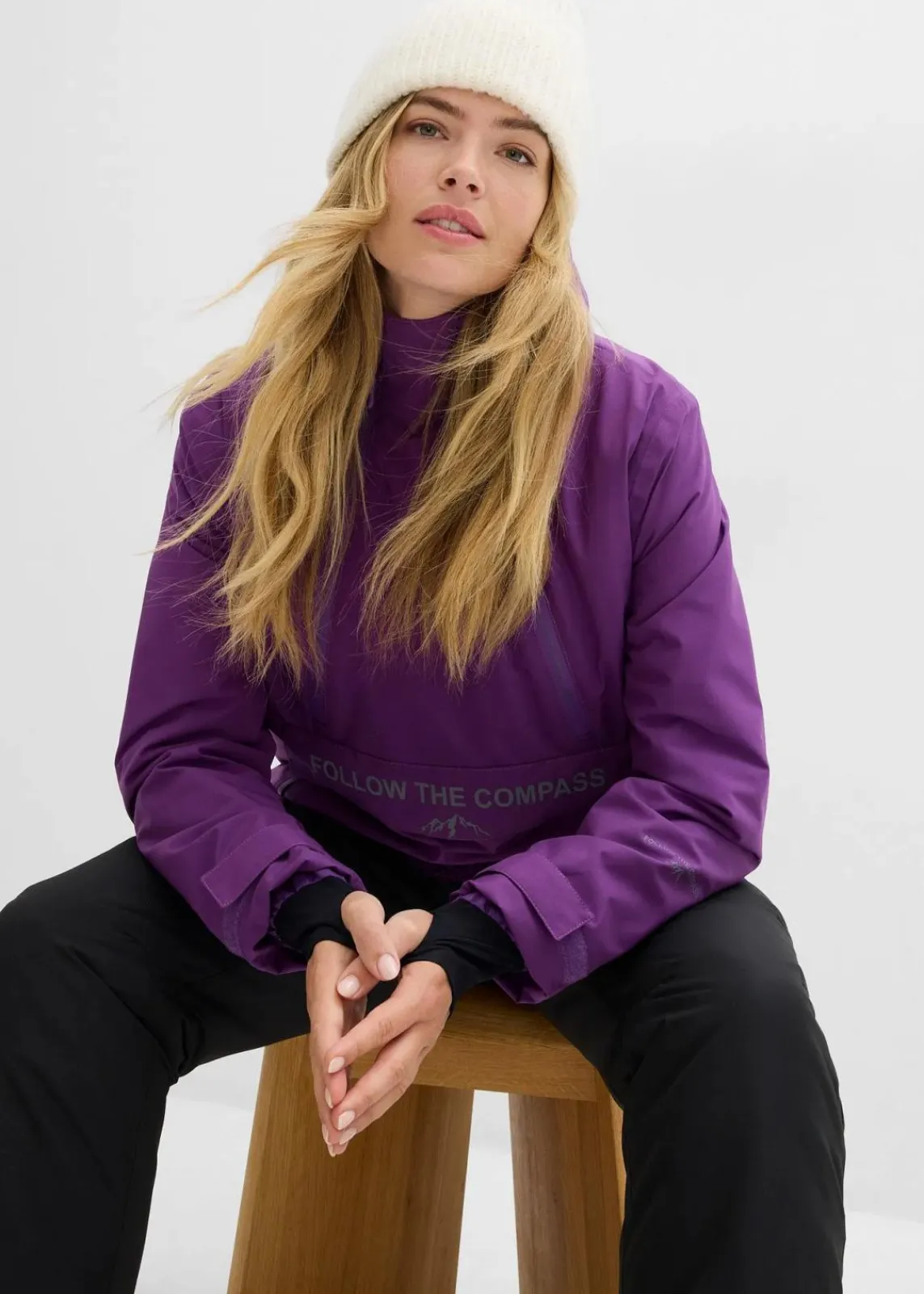 bonprix Jacken & Mäntel|Sportbekleidung^Gefütterter Windbreaker tiefviolett
