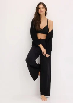 bonprix Wäsche·Baumwollunterwäsche|Nachhaltigere Materialien^Gepolstertes Bralette ohne Bügel mit Bio-Baumwolle (2er Pack) schwarz + kreidebeige
