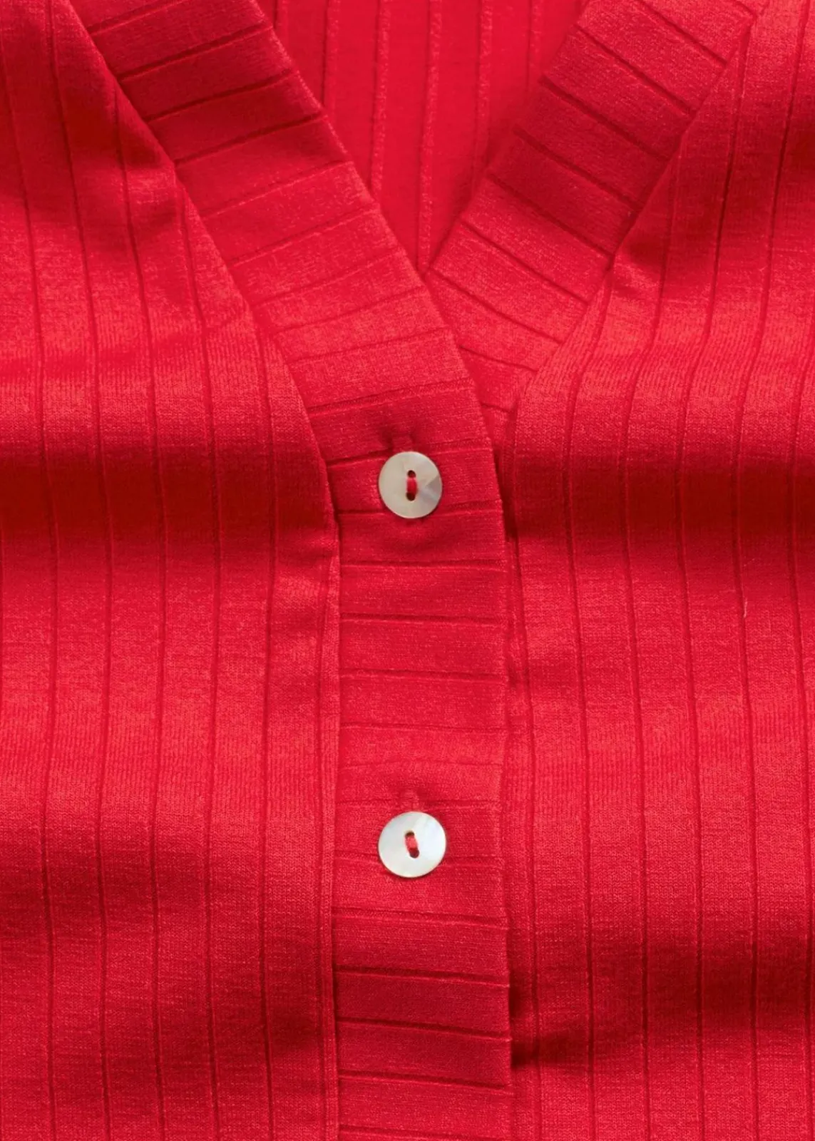 bonprix Sweat|Jacken & Mäntel^Gerippte Weste in Strickoptik tiefrot