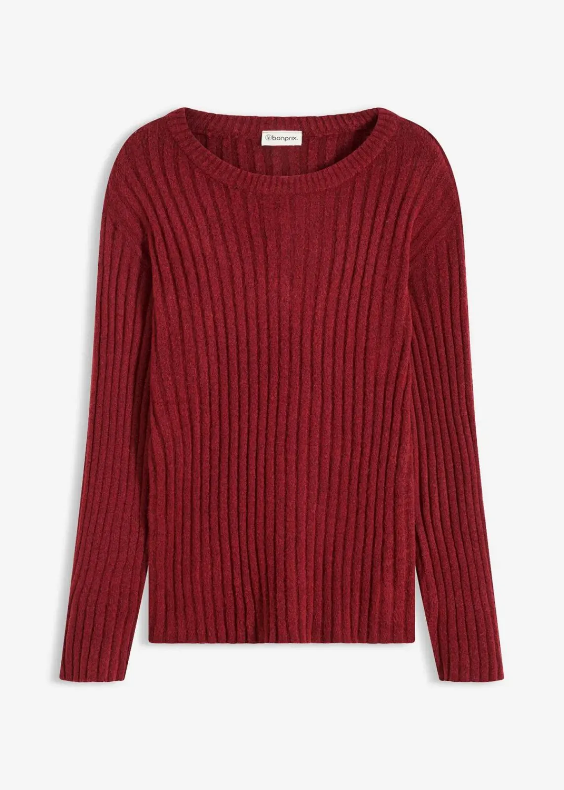 bonprix Bekleidung·Umstandsmode|Bekleidung·Jeans^Gerippter Oversize-Pullover rubinrot