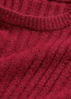 bonprix Bekleidung·Umstandsmode|Bekleidung·Jeans^Gerippter Oversize-Pullover rubinrot