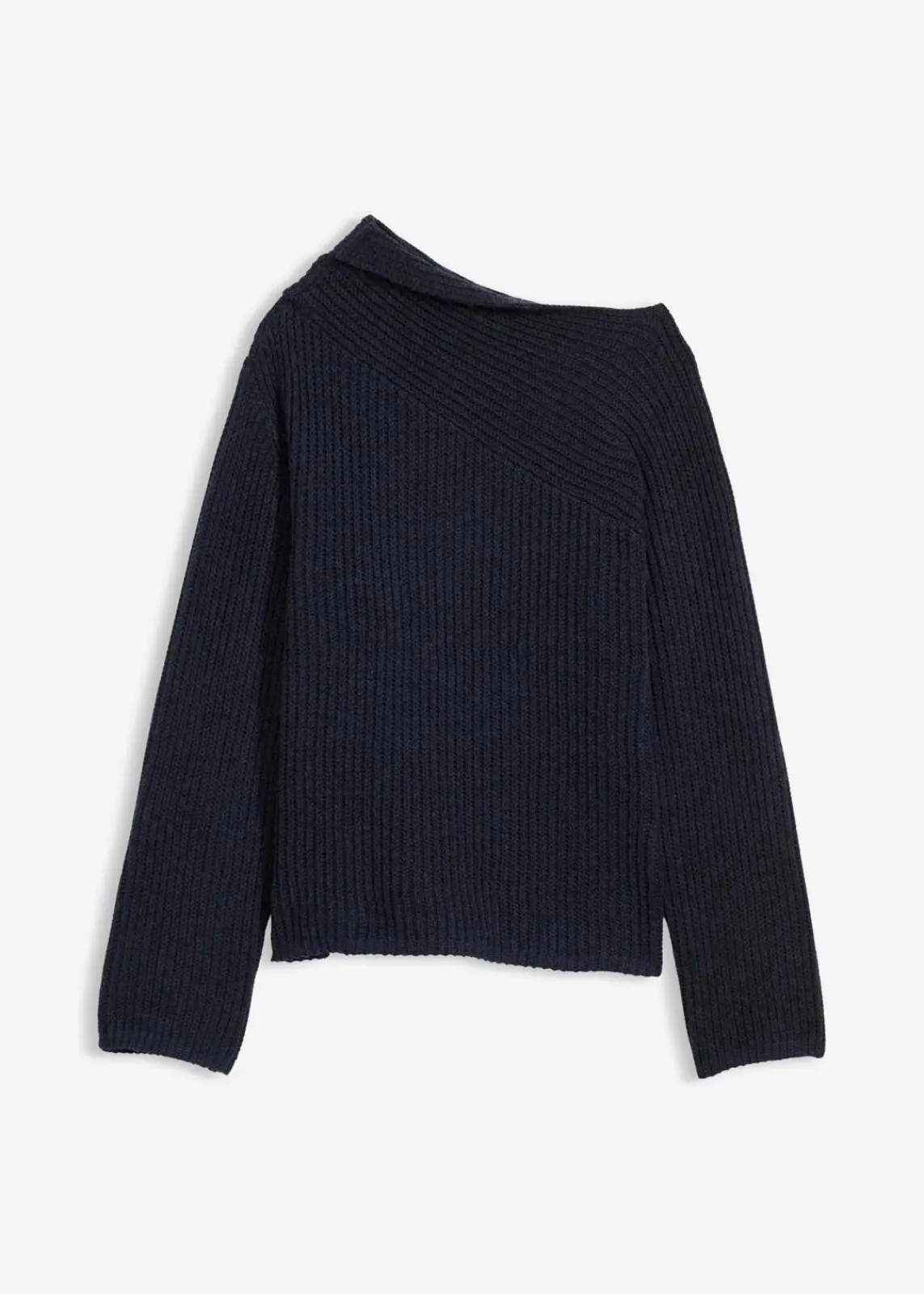 bonprix Bekleidung·Umstandsmode|Strickmode^Gerippter Oversize-Pullover dunkelblau