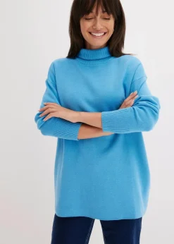 bonprix Bekleidung·Umstandsmode|Bekleidung·Jeans^Gerippter Pullover aus reiner Baumwolle brilliantblau