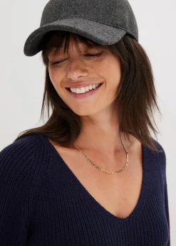 bonprix Bekleidung·Umstandsmode|Strickmode^Gerippter Pullover aus reiner Baumwolle dunkelblau