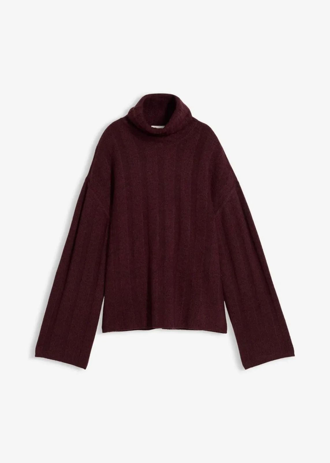 bonprix Bekleidung·Umstandsmode|Strickmode^Gerippter Rollkragenpullover weinrot