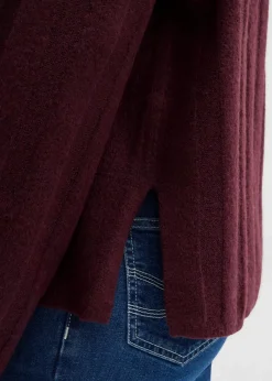bonprix Bekleidung·Umstandsmode|Strickmode^Gerippter Rollkragenpullover weinrot