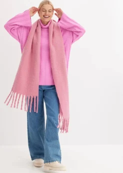 bonprix Bekleidung·Umstandsmode|Strickmode^Gerippter Rollkragenpullover rosapink