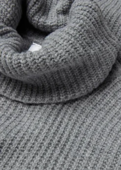 bonprix Bekleidung·Umstandsmode|Bekleidung·Jeans^Gerippter Rollkragenpullover hellgrau meliert