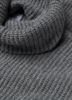 bonprix Bekleidung·Umstandsmode|Bekleidung·Jeans^Gerippter Rollkragenpullover grau meliert